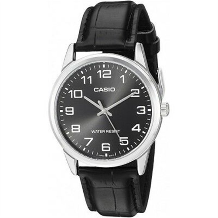CASIO COLLECTION Mod. ONLY TIME, LEATHER - BLACK - WW.MTP-V001L-1BUDF - Teknashop Ltd