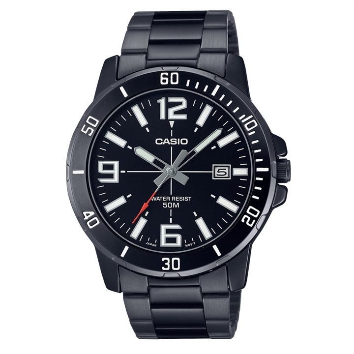 CASIO SPORT COLLECTION Mod. DIVER 50M - FULL BLACK - WW.MTP-VD01B-1BVUDF - Teknashop Ltd