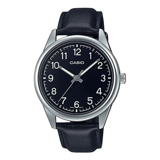 CASIO COLLECTION Mod. CASUAL, LEATHER - BLACK - WW.MTP-V005L-1B4UDF - Teknashop Ltd
