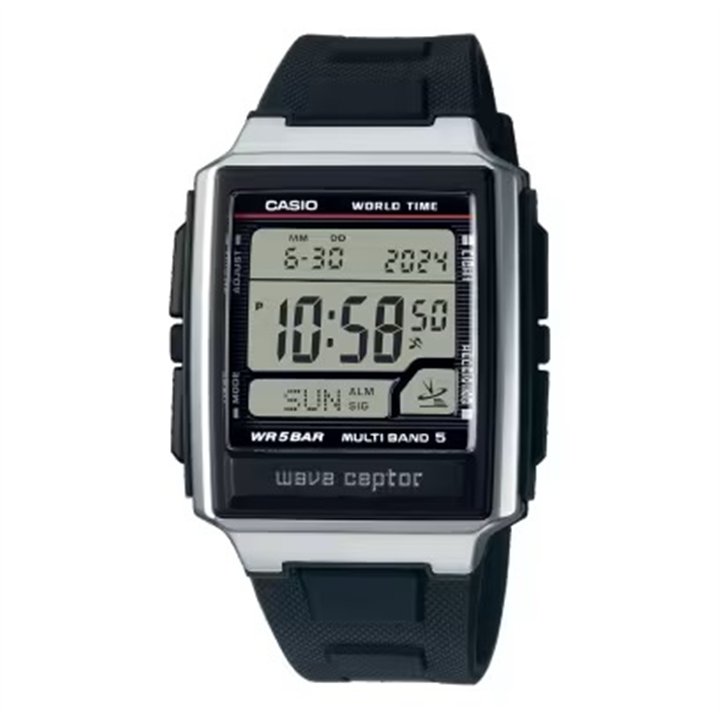 CASIO WAVE CEPTOR - WORLD TIME, RADIO CONTROLLED, Radio signal receiver (EU. USA. Japan) - WW.WV-59R-1AEF - Teknashop Ltd