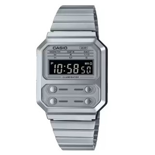 CASIO VINTAGE Mod. EDGY COLLECTION - SILVER - WW.A-100WE-7BDF - Teknashop Ltd