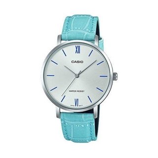 CASIO COLLECTION Mod. MINIMAL, LEATHER - ARGENTEE - WW.LTP-VT01L-7B3UDF - Teknashop Ltd
