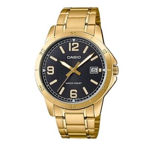 CASIO COLLECTION Mod. CASUAL DATE GOLD - BLACK - WW.MTP-V004G-1BUDF - Teknashop Ltd
