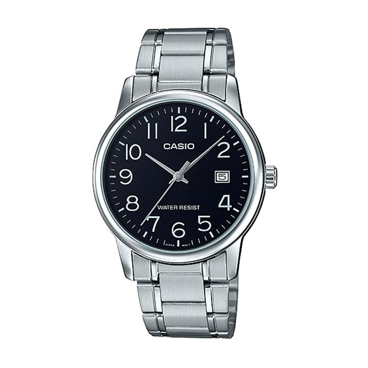 CASIO COLLECTION Mod. DATE STEEL - BLACK - WW.MTP-V002D-1BUDF - Teknashop Ltd