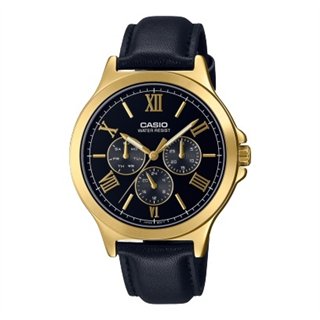 CASIO COLLECTION Mod. MULTIFUNCTION LEATHER - BLACK - WW.MTP-V300GL-1AUDF - Teknashop Ltd