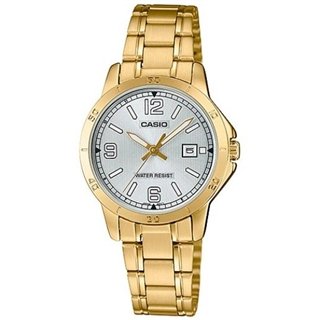 CASIO COLLECTION Mod. LADY DATE, GOLD - SILVER - WW.LTP-V004G-7B2UDF - Teknashop Ltd