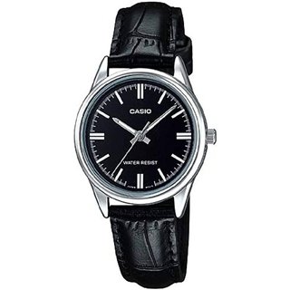 CASIO COLLECTION Mod. ONLY TIME LADY, LEATHER - BLACK - WW.LTP-V005L-1AUDF - Teknashop Ltd