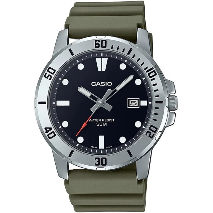 CASIO SPORT COLLECTION Mod. DIVER 50M - GREEN - WW.MTP-VD01-3EVUDF - Teknashop Ltd