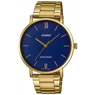 CASIO COLLECTION Mod. MINIMAL GOLD - BLUE - WW.MTP-VT01G-2BUDF - Teknashop Ltd