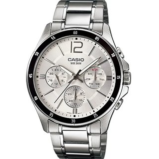 CASIO COLLECTION Mod. MULTIFUNCTION CALENDAR - SILVER - WW.MTP-1374D-7AVDF - Teknashop Ltd