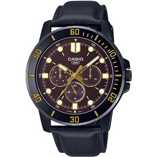 CASIO COLLECTION Mod. DIVER MULTIFUCTION BLACK - BROWN - WW.MTP-VD300BL-5EUDF - Teknashop Ltd