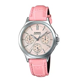CASIO COLLECTION Mod. LADY MULTIFUNCTION, LEATHER - PINK - WW.LTP-V300L-4AUDF - Teknashop Ltd