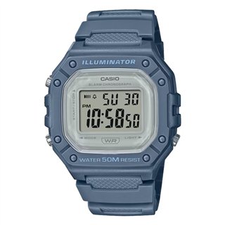 CASIO TIMELESS COLLECTION Mod. SPORT ILLUMINATOR WR 50M, ALARM, CHRONOGRAPH - AVIO - COLORED SERIE - WW.W-218HC-2AVDF - Teknasho
