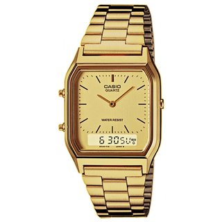 CASIO VINTAGE Mod. EDGY COLLECTION SUNRAY DIAL - GOLD - WW.AQ-230GA-9DMQYES - Teknashop Ltd