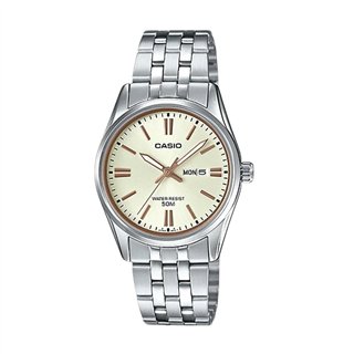 CASIO COLLECTION Mod. LADY DAY & DATE - CHAMPAGNE - WW.LTP-1335D-9AVDF - Teknashop Ltd
