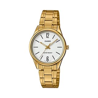 CASIO COLLECTION Mod. ONLY TIME LADY, GOLD - WHITE - WW.LTP-V005G-7BUDF - Teknashop Ltd