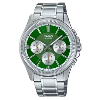 CASIO Mod. DAY DATE MULTIFUNCTION - GREEN - WW.MTP-1375D-3AVDF - Teknashop Ltd