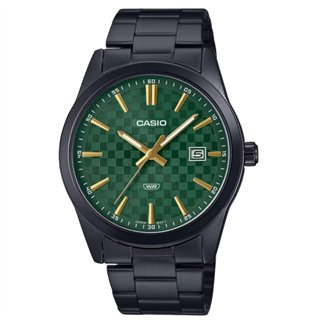 CASIO COLLECTION Mod. DATE - CARBON LOOK - GREEN - WW.MTP-VD03B-3AUDF - Teknashop Ltd