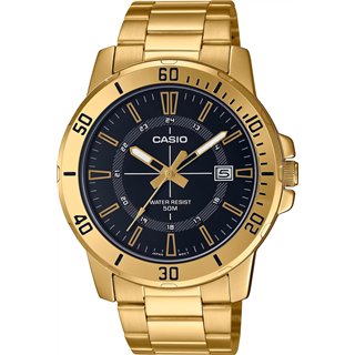 CASIO SPORT COLLECTION Mod. DIVER 50M GOLD - BLACK - WW.MTP-VD01G-1CVUDF - Teknashop Ltd