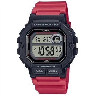 CASIO SPORT Mod. ILLUMINATOR LAP MEMORY 60 - RED - WW.WS-1400H-4AVCF - Teknashop Ltd