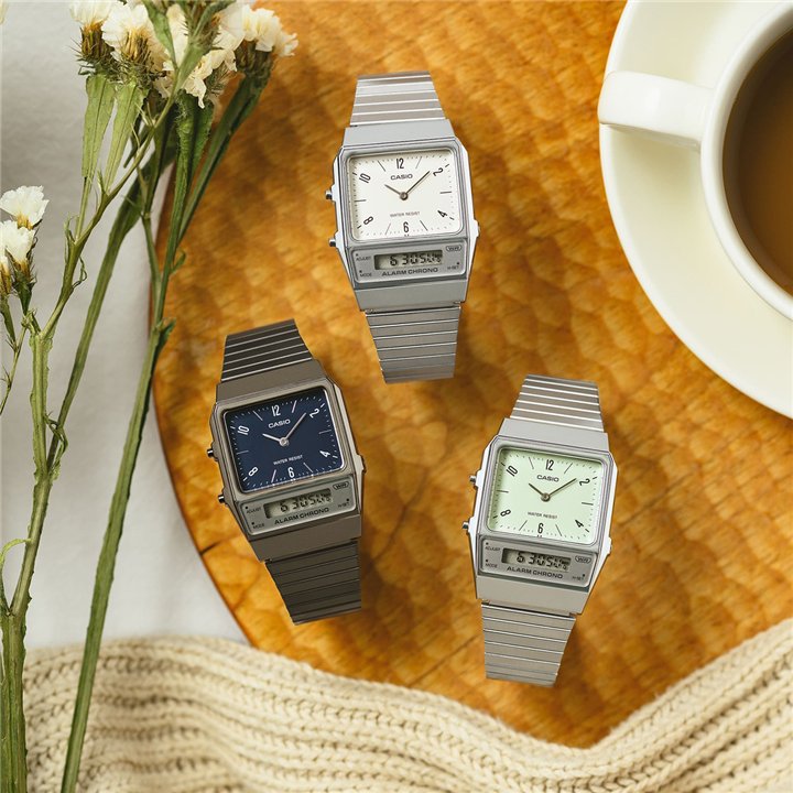 CASIO VINTAGE Mod. EDGY COLLECTION - PETROL BLUE - WW.AQ-800EB-2AEF - Teknashop Ltd