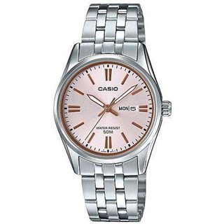 CASIO COLLECTION Mod. LADY DAY & DATE - ANTIQUE PINK - WW.LTP-1335D-4AVDF - Teknashop Ltd