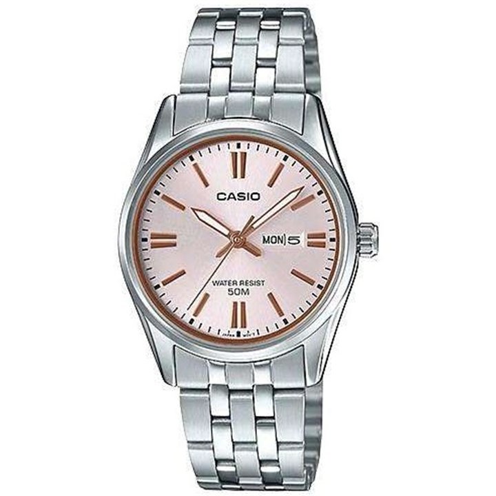 CASIO COLLECTION Mod. LADY DAY & DATE - ANTIQUE PINK - WW.LTP-1335D-4AVDF - Teknashop Ltd