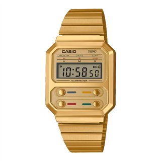CASIO VINTAGE Mod. EDGY COLLECTION - GOLD - WW.A-100WEG-9AEF - Teknashop Ltd