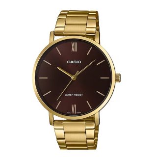 CASIO COLLECTION Mod. MINIMAL GOLD - BROWN - WW.MTP-VT01G-5BUDF - Teknashop Ltd