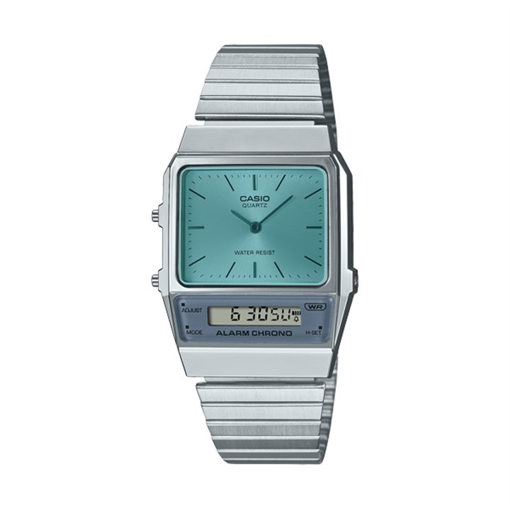 CASIO VINTAGE Mod. EDGY COLLECTION - AQUA GREEN - WW.AQ-800EC-2AEF - Teknashop Ltd