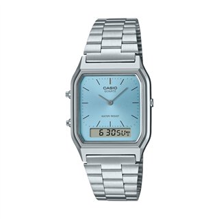 CASIO VINTAGE Mod. EDGY COLLECTION SUNRAY DIAL - LIGHT BLUE - WW.AQ-230A-2A1MQYES - Teknashop Ltd