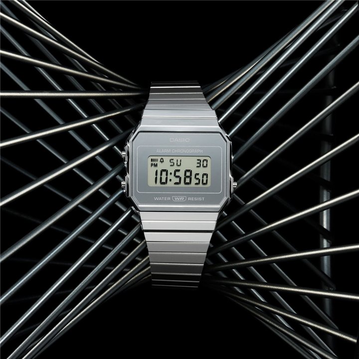 CASIO VINTAGE Mod. ICONIC SLIM DESIGN - SILVER - WW.A700WEV-7AEF - Teknashop Ltd
