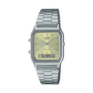 CASIO VINTAGE Mod. EDGY COLLECTION SUNRAY DIAL - GREEN LEMON - WW.AQ-230A-9AMQYES - Teknashop Ltd