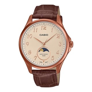 CASIO COLLECTION Mod. MOONPHASES - LEATHER, BRONZE - WW.MTP-M110RL-5AVER - Teknashop Ltd