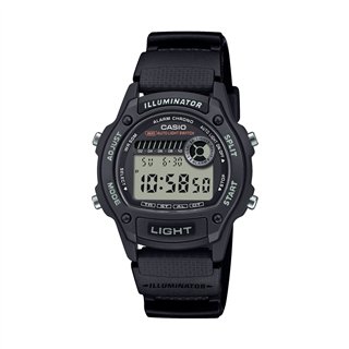 CASIO SPORT Mod. ILLUMINATOR SMALL WRIST 36.6mm case,  Bio-Based Resin strap - BLACK - WW.W-220H-1AVEF - Teknashop Ltd