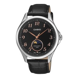 CASIO COLLECTION Mod. MOONPHASES - SILVER LEATHER - WW.MTP-M110L-1AVER - Teknashop Ltd