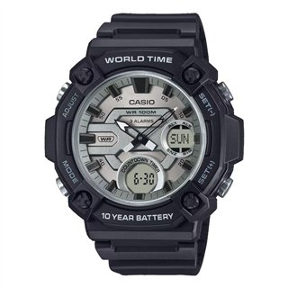 CASIO SPORT Mod. OVERSIZE 10 YEAR BATTERY - SILVER - WW.AEQ-120W-7AVDF - Teknashop Ltd
