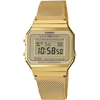 CASIO VINTAGE Mod. ICONIC SLIM DESIGN - GOLD MESH - WW.A700WEMG-9AEF - Teknashop Ltd