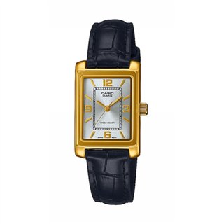 CASIO COLLECTION Mod. TANK, LEATHER - ARGENTEE - WW.LTP-1234PGL-7A2EF - Teknashop Ltd