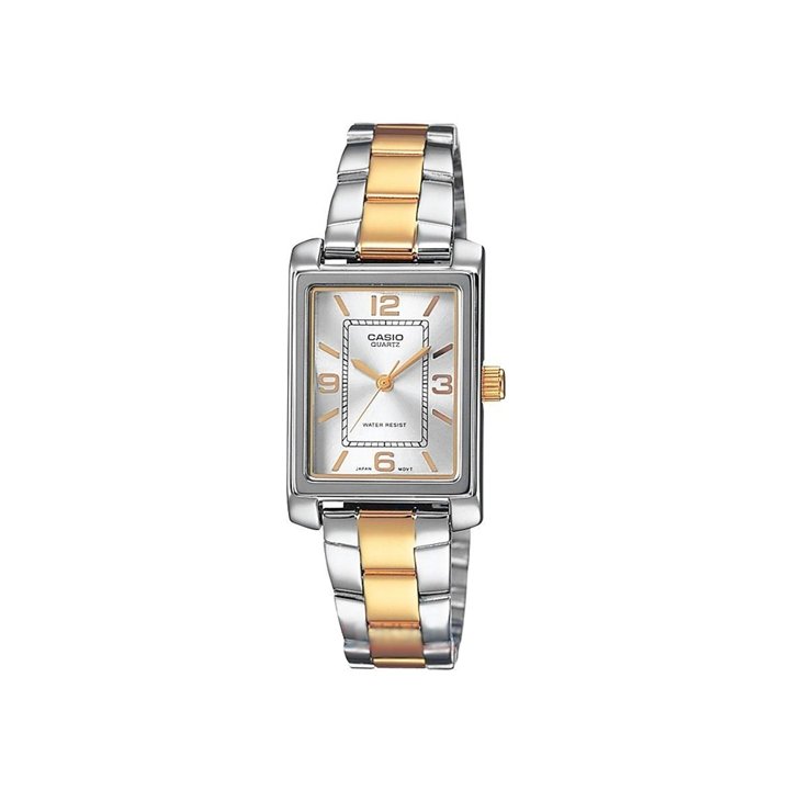 CASIO COLLECTION Mod. TANK, STEEL&GOLD - ARGENTEE - WW.LTP-1234PSG-7AEG - Teknashop Ltd