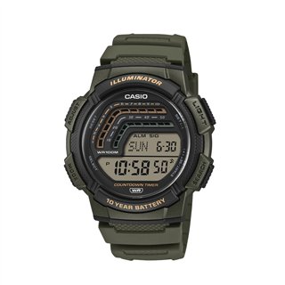 CASIO SPORT Mod. ILLUMINATOR - 10 YEARS BATTERY - GREEN - WW.WS-1800-3AVEF - Teknashop Ltd