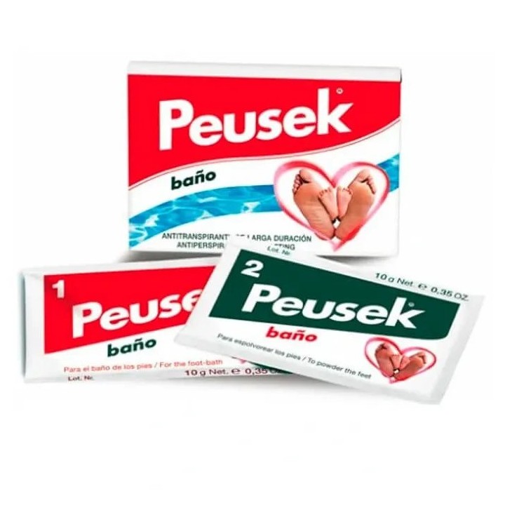 Peusek Antiperspirant Foot Bath 2 Sachets 20g - unisex - Teknashop Ltd