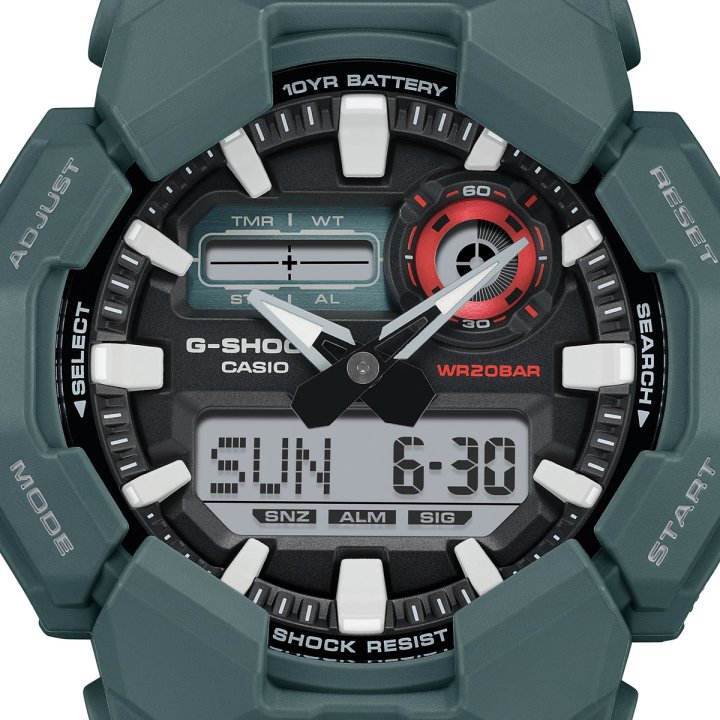 CASIO G-SHOCK Mod. NEW RUGGED BASIC Analog-Digital 10-Year Battery - WW.GA-010-2AER - Teknashop Ltd