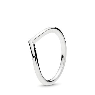 PANDORA Mod. POLISHED WISHBONE RING - WW.196314-52 - Teknashop Ltd