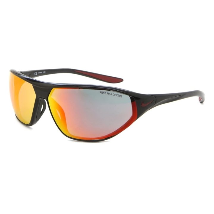 NIKE SUNGLASSES Mod. AERO SWIFT BLACK RED MIRROR - Nike Max Optics lenses - WW.M_DQ0993-011 65-12-140 - Teknashop Ltd