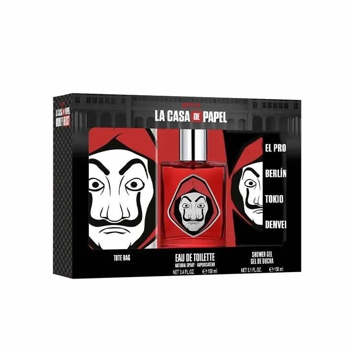 Netflix La Casa De Papel Eau De Toilette Spray 100ml Set 3 Pieces - man - Teknashop Ltd