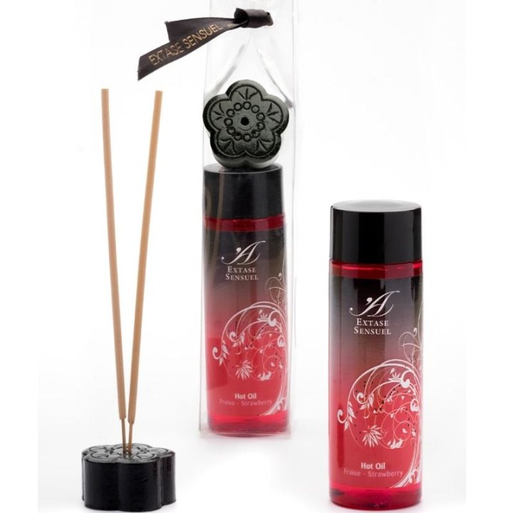 EXTASE SENSUAL - STRAWBERRY HEAT STIMULATING OIL 100 ML - D-201712 - Teknashop Ltd