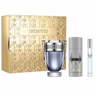 Paco Rabanne Invictus Eau De Toilette Spray 100ml Set 3 Pieces - man - Teknashop Ltd