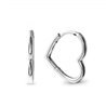 PANDORA Mod. ASYMMETRICAL HEART HOOP EARRINGS