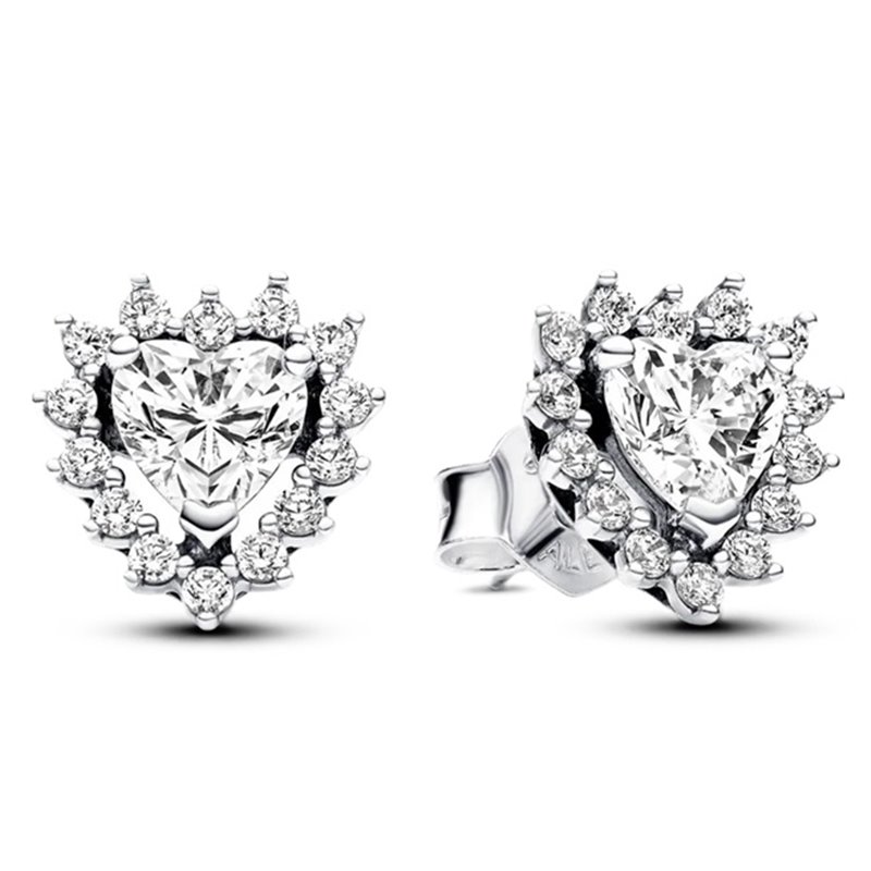 PANDORA JEWELS Mod. SPARKLING HEART HALO STUD